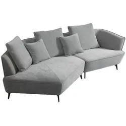 DESIGNSOFA GARBO Grau Webstoff