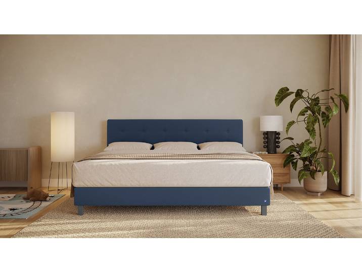 BRUNO Familienbett 240x200cm in Blau XXL Boxspringbett Premium mehrfach ausgezeichnet in Design & Qualität