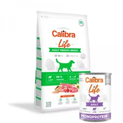 Calibra Dog Life Adult Medium Lamb 12 kg + Dose 400g