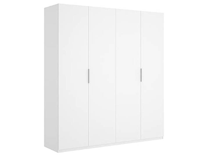 DEKIT GRUPO RIMOBEL Essen Schrank mit 4 Flügeltüren, Melamin, Weiß, glänzend, 180 x 204 x 52 cm