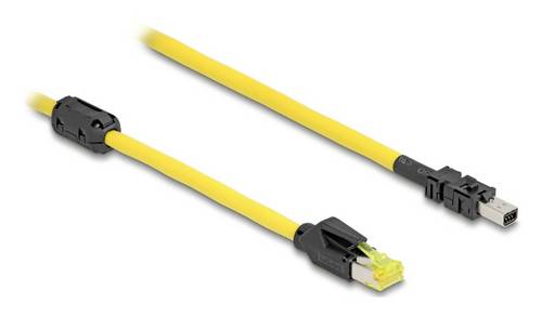 Delock 81250 RJ45 Data Link Kabel 1m Schwarz, Gelb 1St.