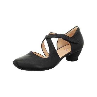 Pumps THINK "Think Pumps Leder", Damen, Gr. 37,5, schwarz, Leder, Schuhe Pumps