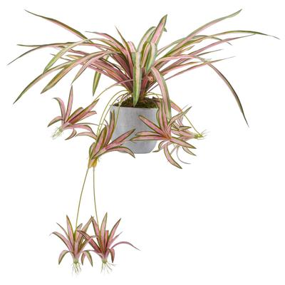 Kunstpflanze CREATIV GREEN "Grünlillie", rosa (grün, rosa), H:90cm, Kunststoff, Kunstpflanzen, Kunstpflanze, mit detailgetreuen Absenkern