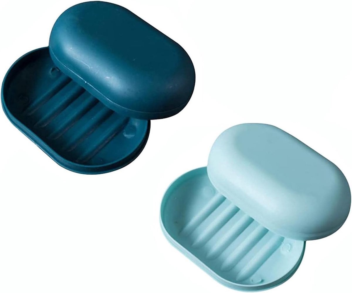 Set van 2 waterdichte reiszeepschalen met deksel