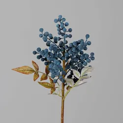 dpi Beeren Zweig, künstlich, 50 cm, blau