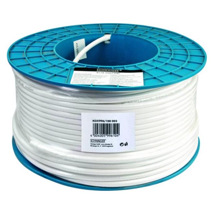 Schwaiger Koaxialkabel 90 dB 100m Wei (KOX996100002) (90 dB) (KOX996100002)