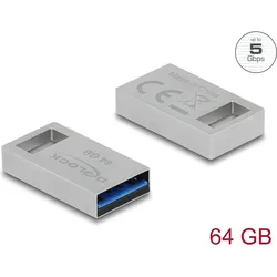 Delock USB-Flash-Laufwerk (64 GB, USB-A), USB Stick, Silber