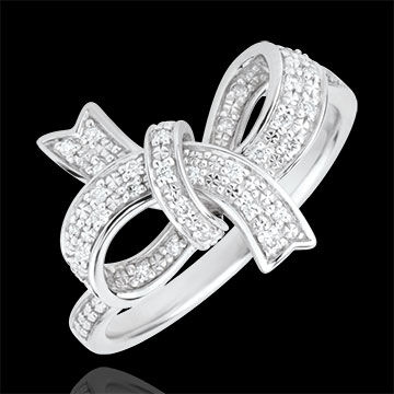 Edenly Ring Wertvolle Schleife - Silber und Diamanten