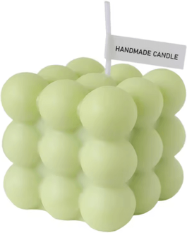Inspire Essentials Soy Wax Decorative Cube Candle green