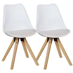 Wohnling 2er-Set Esszimmerstühle »Lima« Kunststoff weiß, 49x51x52 cm