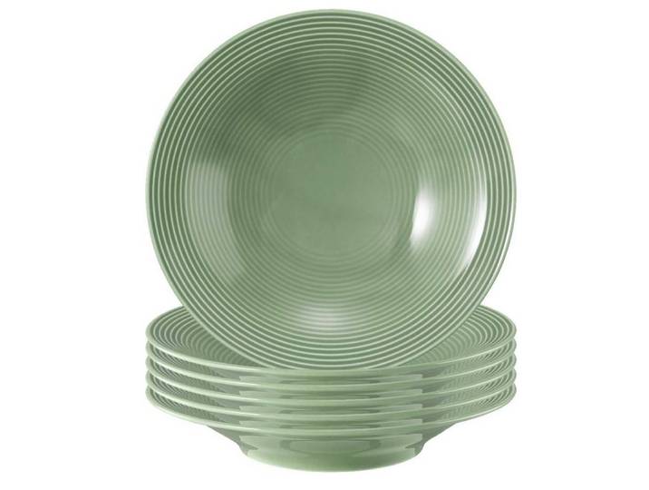 Seltmann Weiden Suppenteller Seltmann Weiden Beat Salbeigrün Suppenteller 22,5cm 6er Set