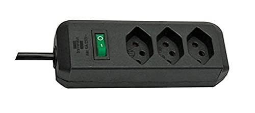 Brennenstuhl Eco-Line Zwitserse stekkerdoos 3-voudig, zwart
