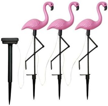 Outdoor Solar Garden Lights Waterproof Flamingo Solar Lights Outdoor, Garden Lawn Ornaments, Solar Flamingo Stake Lights For Christmas Patio Decor 3 Pcs