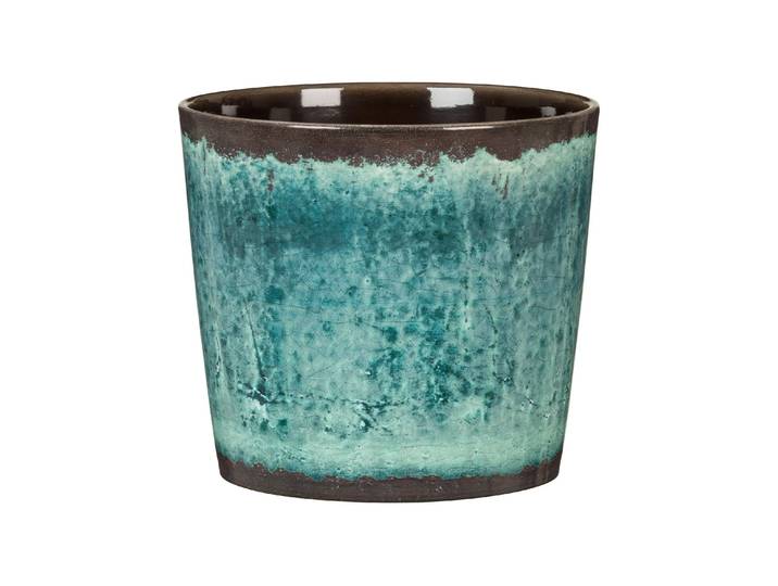 Blumentopf SCHEURICH Ocean Glaze Ø 17.1 cm , blau (hellblau), Pflanzgefässe, Blumentopf
