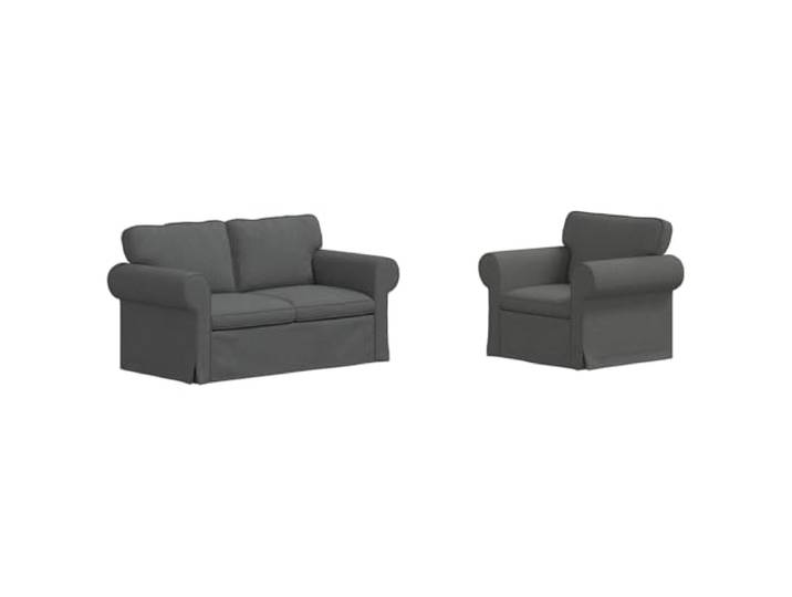 Todiikf 2er Set Ecksofa Dunkelgrau Modulares Polstersofa aus Stoff Flexibles 2-teiliges Modulsofa mit ergonomischem Stoffpolster und Metallgestell für Wohnzimmer oder Schlafzimmer.