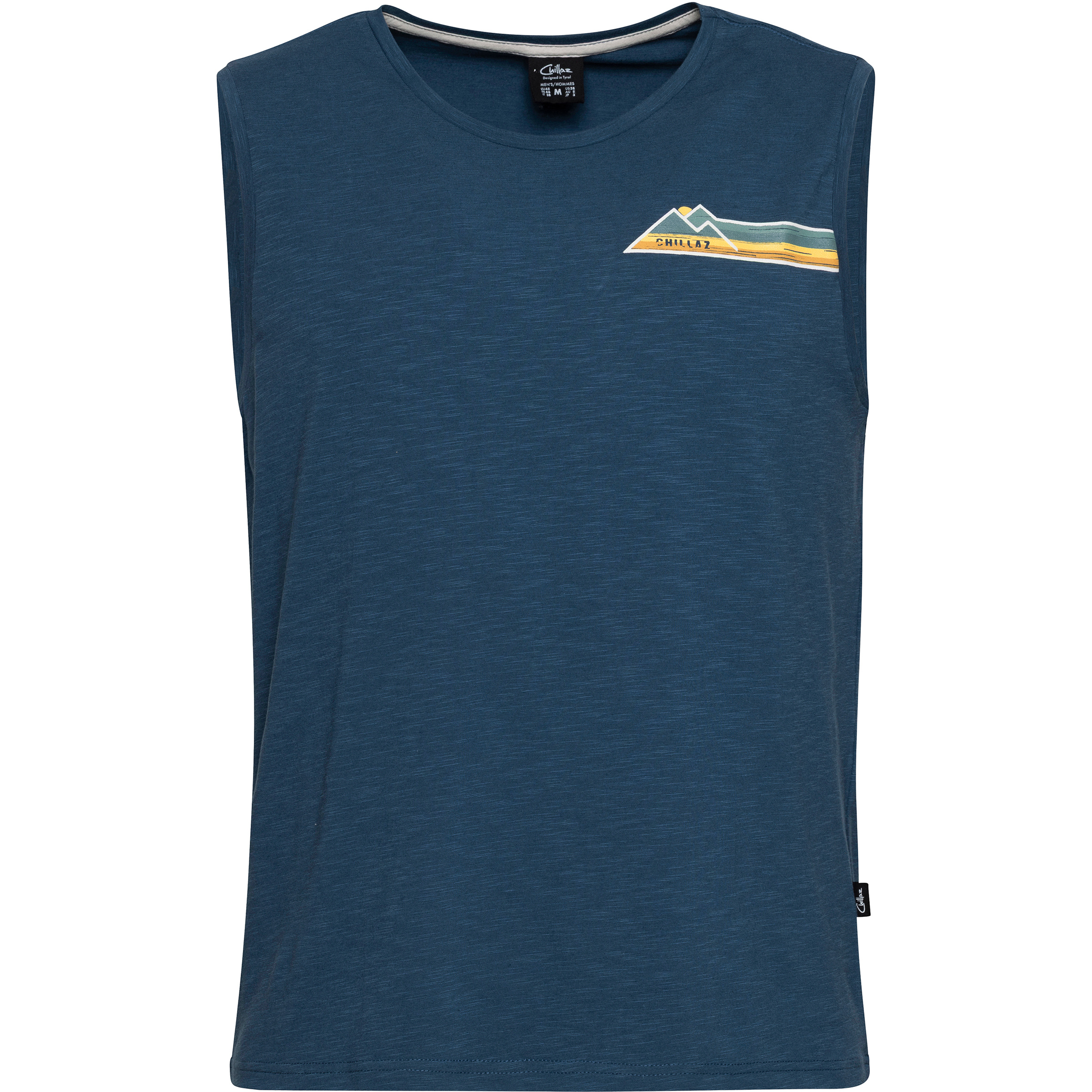 Chillaz Calanques Mountain Stripes Herren Tanktops blau Größe XXL Bouldern | Sportklettern | Lifestyle Hautfreundlich Lyocell (Tencel)