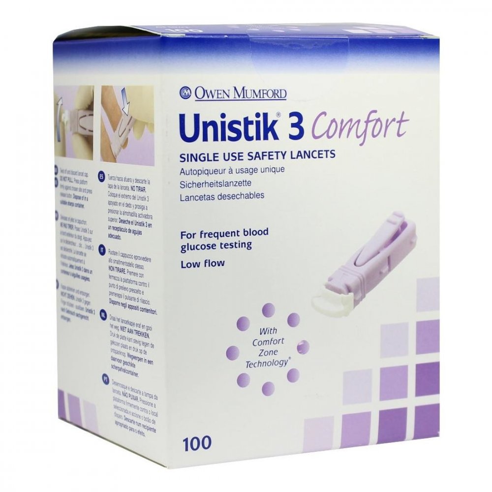OWEN MUMFORD GmbH Unistik 3 Comfort 1,8mm Eindr.tiefe Stechhilfe 03802421