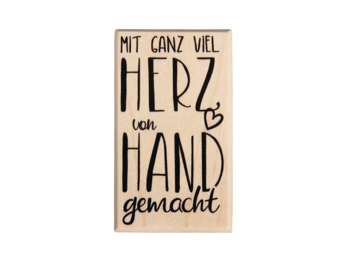 Stempel Herz und Hand , 4x7cm