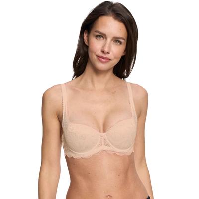 Dirndl-BH SUSA "Wiesn-Zauber", Damen, Gr. 95, Cup E, beige (pure beige), Spitze, Obermaterial: 59% Polyamid, 37% Baumwolle, 4% Elasthan, festlich, BHs Dirndl-BH, mit Spitze, elastisch, vorgeformte Cups, feminin