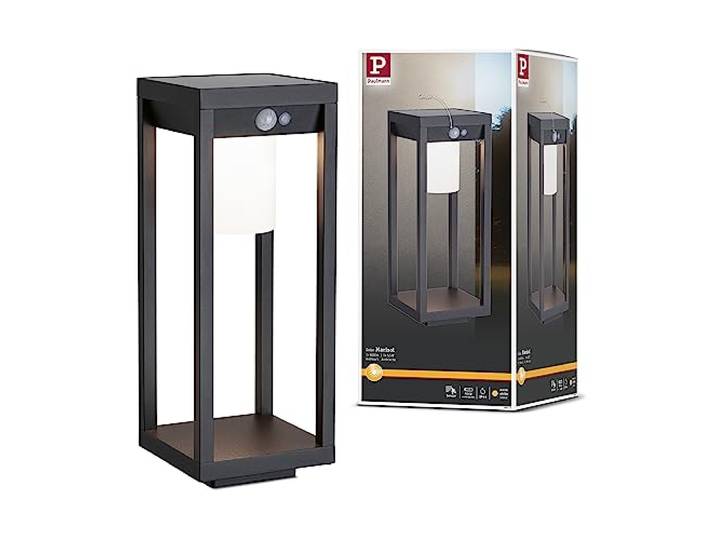 Objet lumineux LED solaire Paulmann Marisol 3000 K IP44 noir DÉTECTEUR DE MOUVEMENT - La lumière est mise en marche automatiquement grâce au détecteur de mouvement