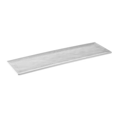 Tablett APS, silber (weiß), B:16,2cm H:1,5cm L:53cm, Melamin, Tabletts, Melamin, weiß, grau