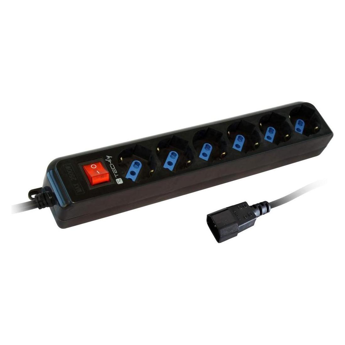 Techly 300415 UPS power strip wit (6x, CEE 7/4, 1.50 m) (IUPS-PCP-6V)