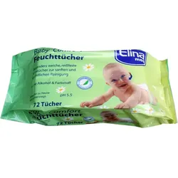 Babytücher, Feuchttücher 72 Stück mit Kamille und Aloe Vera, ohne Alkohol & Farbstoffe