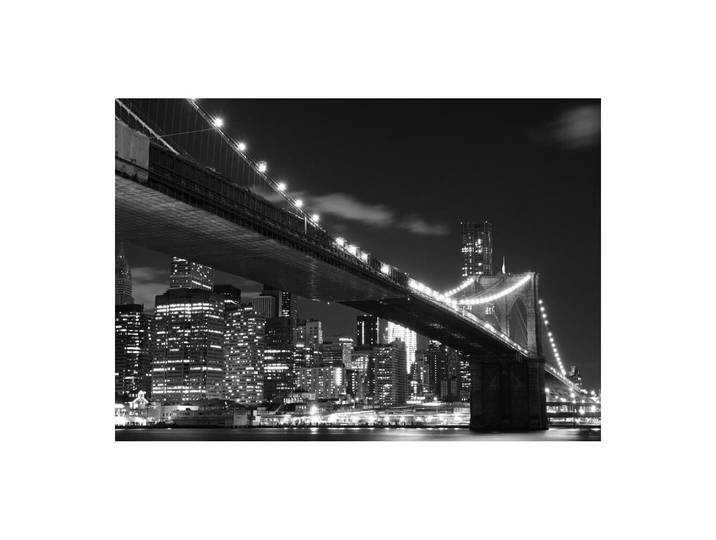 Papier Peint New York Brooklyn Bridge Noir Blanc 360x270 Cm