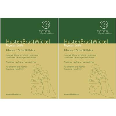 2x Husten Brust Wickel Thymian 0,5% 2x6 St Folie