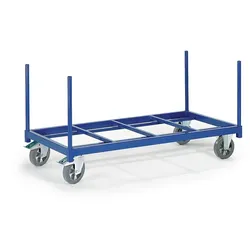 Rollcart Schwerer Rungenwagen (offen) 02-1234, Ladefläche 1600x800mm, Tragkraft 1200 kg, blau