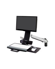 Ergotron StyleView Sit-Stand Combo Arm Befestigungskit Gelenkarm Wandschienenhalterung für LCD-Display/Tastatur/Maus/Strichcodescanner Heben und Senken Kunststoff Aluminium Bildschirmgröße: bis zu 61 cm 24 Zoll (45-266-026)