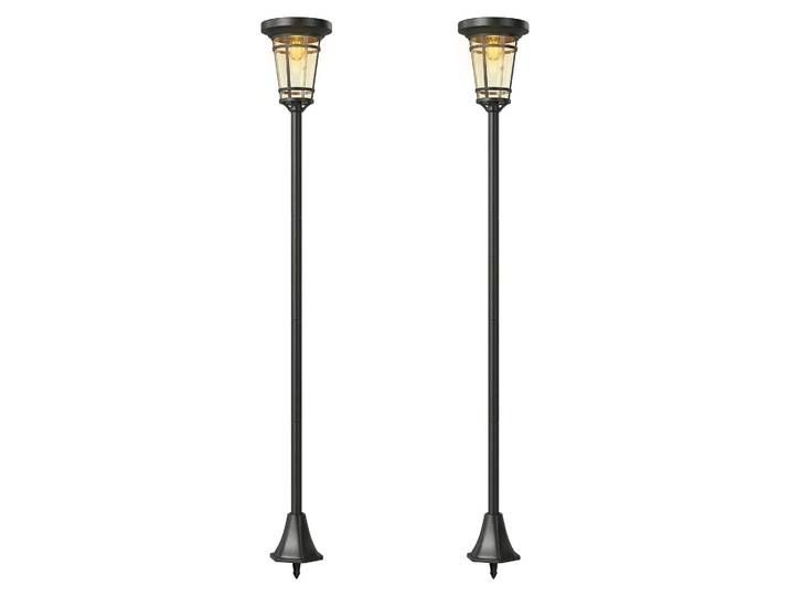 Outsunny Solar Laterne 2er-Set Stehleuchte 180cm Höhenverstellbar Gartenlaterne