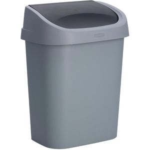 Curver Mülleimer Allibert Mistral Swing, hellgrau, aus Kunststoff, 25 Liter
