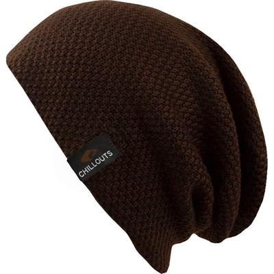 Beanie CHILLOUTS "Osaka Hat", Herren, braun (schwarz braun), Strick, Baumwolle, unifarben, Mützen Beanie, Slouch-Mütze mit strukturierter Oberfläche