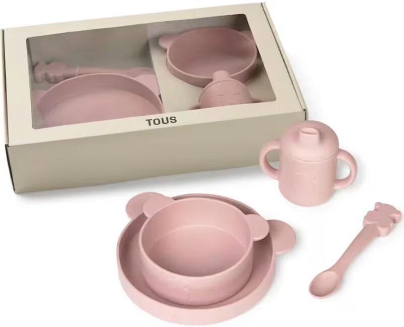 Set De Comida Para Bebé Tous Rosa Talla Única Niño