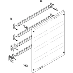 ABN MF2410 Prisma XS-Modul flach BxH:500x600mm Klemmen waagerecht, schutzisoliert