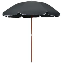 Helloshop26 - Sonnenschirm mit Stahlstange 240 cm anthrazit 02_0008100