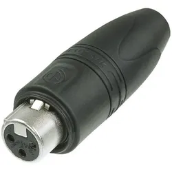 NEUTRIK® XLR, 3-pol , Metall-, Löttechnik-Kabelbuchse, vergoldete(r) Kontakt(e), gerade, nickelfarben