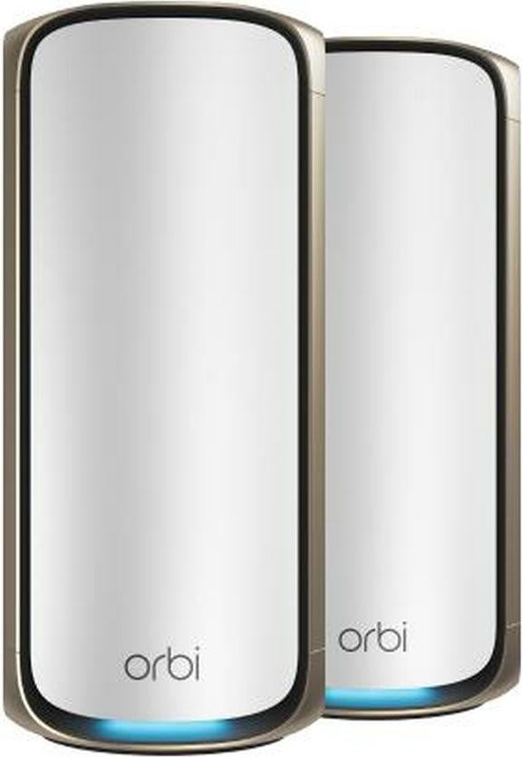 Netgear Orbi 970-serie RBE972S Wi-Fi 7 Quad-band WLAN-systeem met 10GbE en 2.5GbE voor tot 500 m2