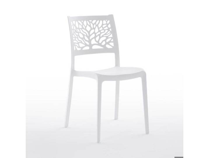 Chaise - Flora - Polypropylène renforcé - Empilable - Intérieur/extérieur - Design moderne
