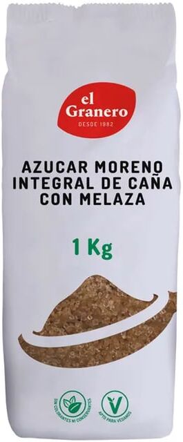 El Granero Integral Açúcar Moreno De Cana Integral Com Melaza 1 Kg