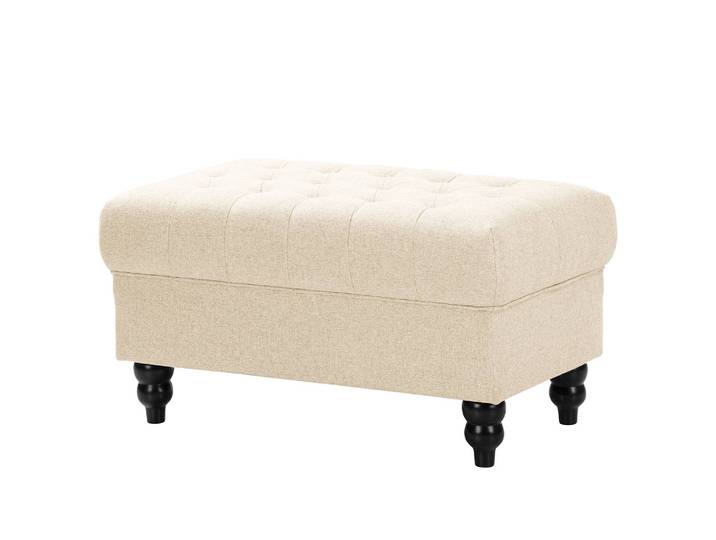 Repose-pieds Lovis 90 x 49 x 51cm Beige Tissu Jazy: Créme