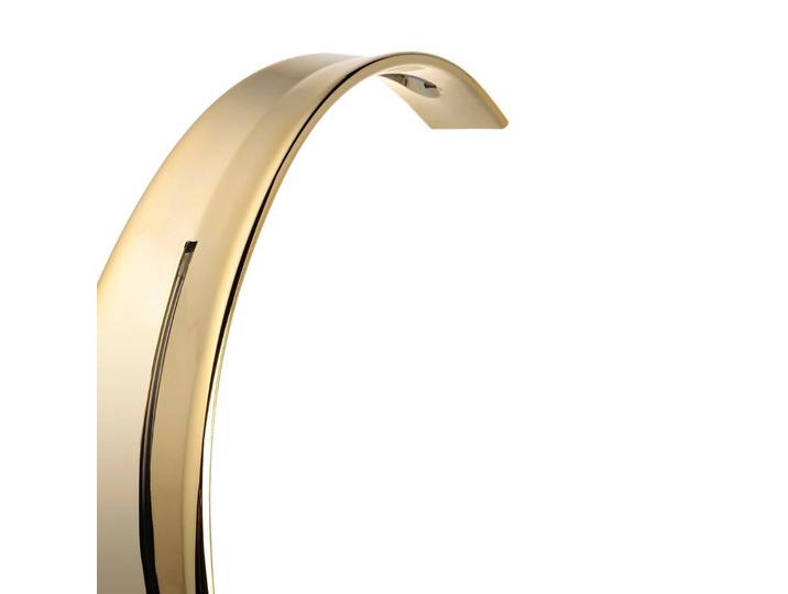 LED-bureaulamp Taj Mini, messing / goud, Woon-/ Eetkamer, Kunststof, Design, LED bureaulamp