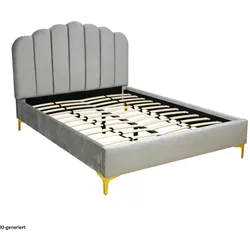 HTI-Living, Bett, Polsterbett 140 x 200 cm Yoris Grau (140 x 200 cm)