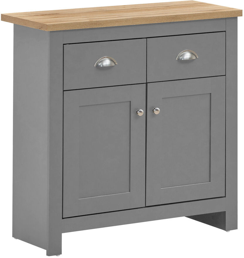 Fernleaf Aquitaine 79 cm W Chest of 2 Drawers Grey 82cm H X 79cm W X 35cm D