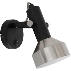 Wandleuchte Wandstrhaler Wohnzimmerleuchte Metall Schwarz Spots verstellbar