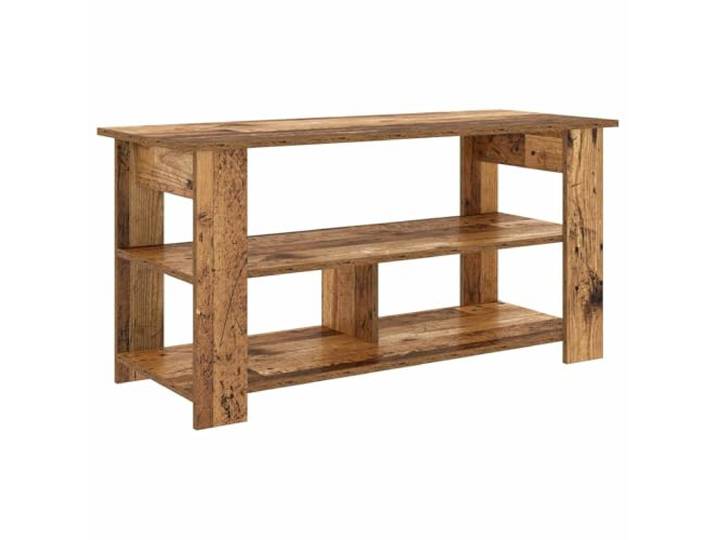 KUPTYERFG TV-Ständer Lowboard Fernsehtisch Altholz-Optik 100x40x50 cm Rustikales TV-Board im Vintage-Look für Wohnzimmer und Schlafzimmer, mit offenem Ablagefach und bis zu 20 kg Belastbarkeit.