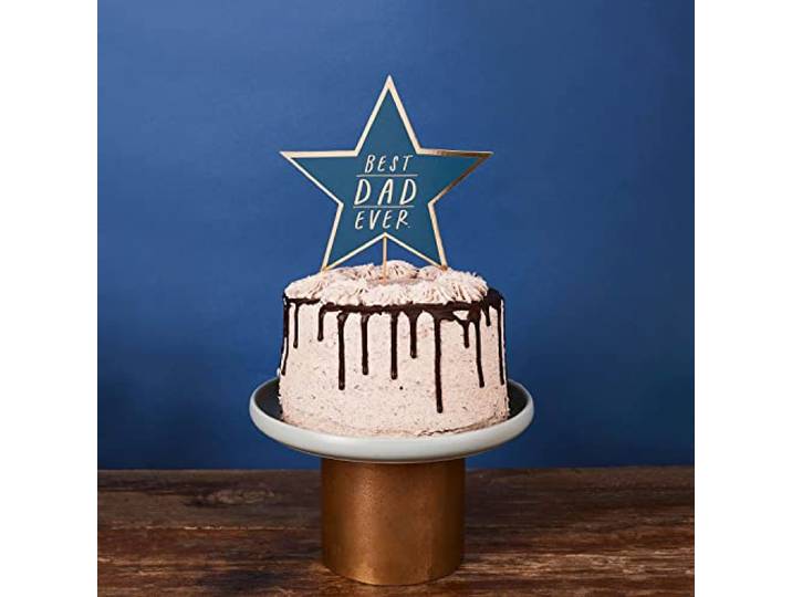 BESTE VADER OOIT GOUD FOILED CAKE TOPPER