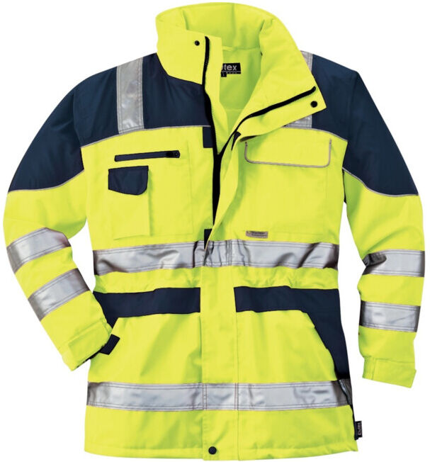 SCHEIBLER Parka de signalisation, taille S, jaune/bleu