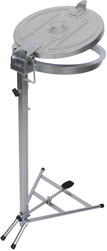 kaiserkraft Müllsackständer, Standgestell, für Volumen 120 l, mit Pedal, verzinkt, Stahldeckel